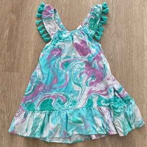 Swirly tassel toddler dress
